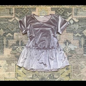 Entro velvet peplum top